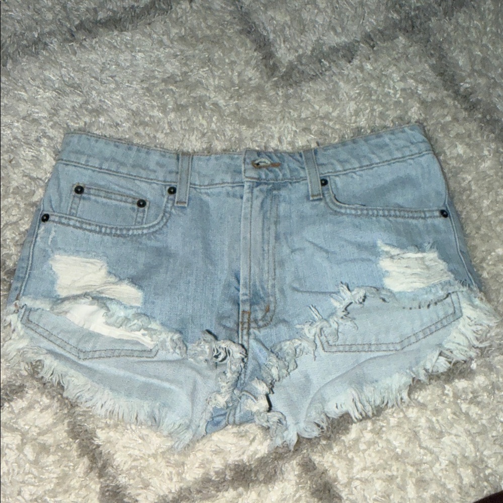 Carmar Light Blue Distressed Jean Shorts